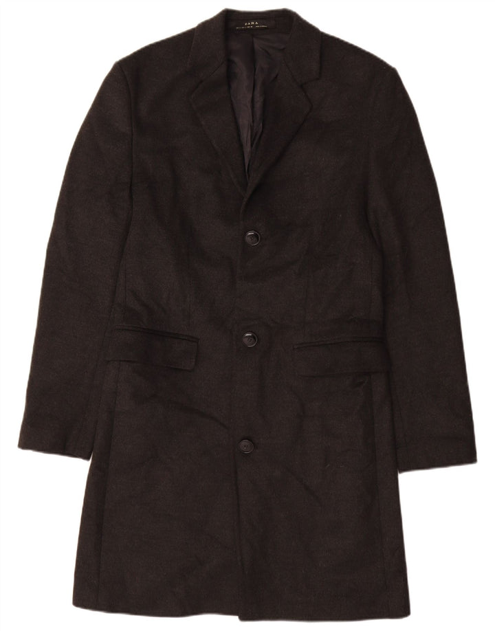 Zara Herrenmantel UK 36 Small Grau Polyester