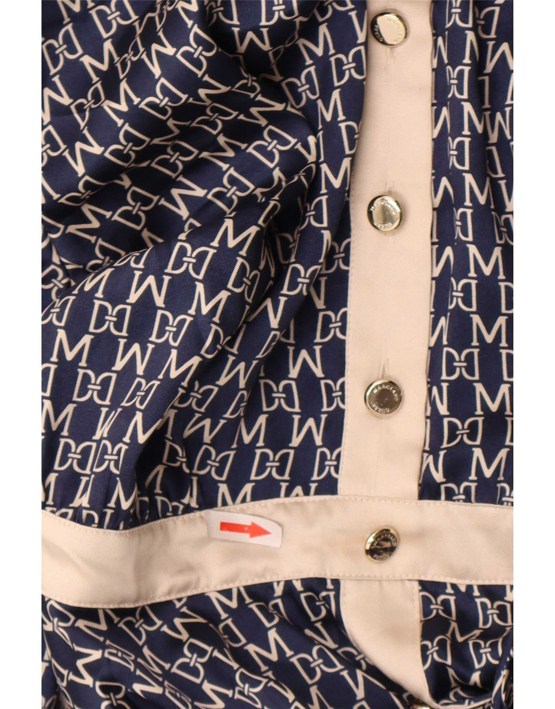Guess By Marciano Damen-Kleid mit abstraktem Muster in A-Linie, US 6 Medium Navy Blu