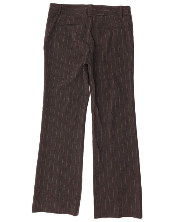 Zara Damen Bootcut Chino Hose EU 40 Medium W30 L32 Grau Nadelstreifen