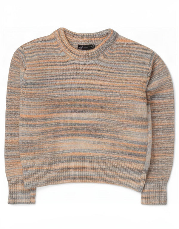 Marks & Spencer Womens Boat Neck Jumper Sweater UK 14 Medium Multicoloured