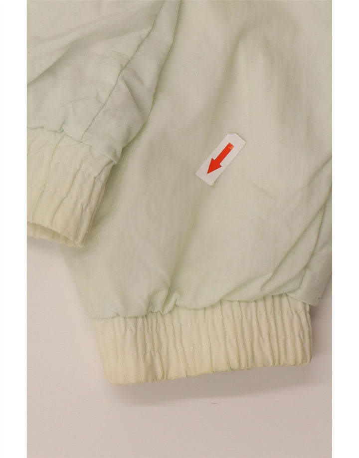 Reebok Herren-Trainingsanzug-Top-Jacke, groß, weißes Colourblock-Polyamid
