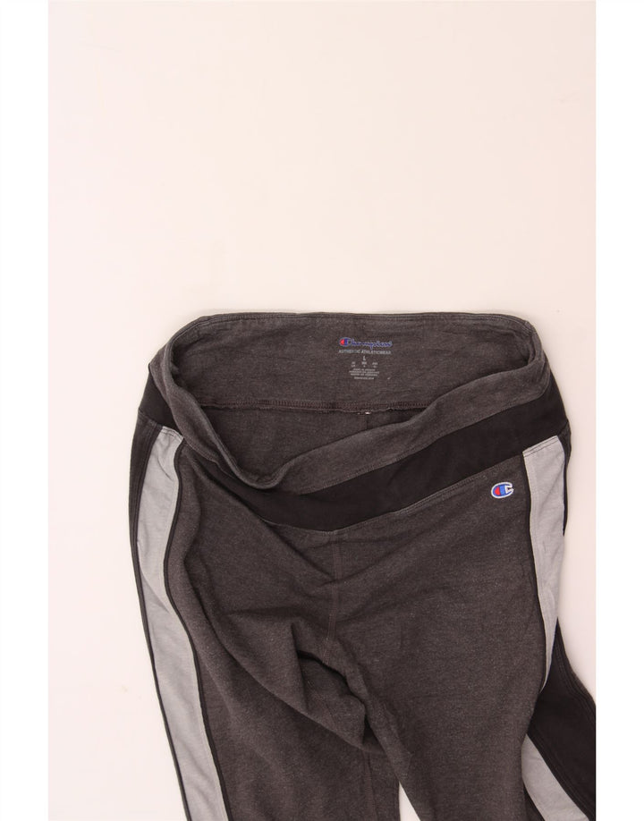 CHAMPION Womens Leggings UK 14 Large Grey Colourblock Vintage Champion and Second-Hand Champion from Messina Hembry 