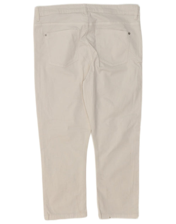 Marks & Spencer Damen Super Skinny Cropped Jeans UK 14 Large W32 L22 Weiß