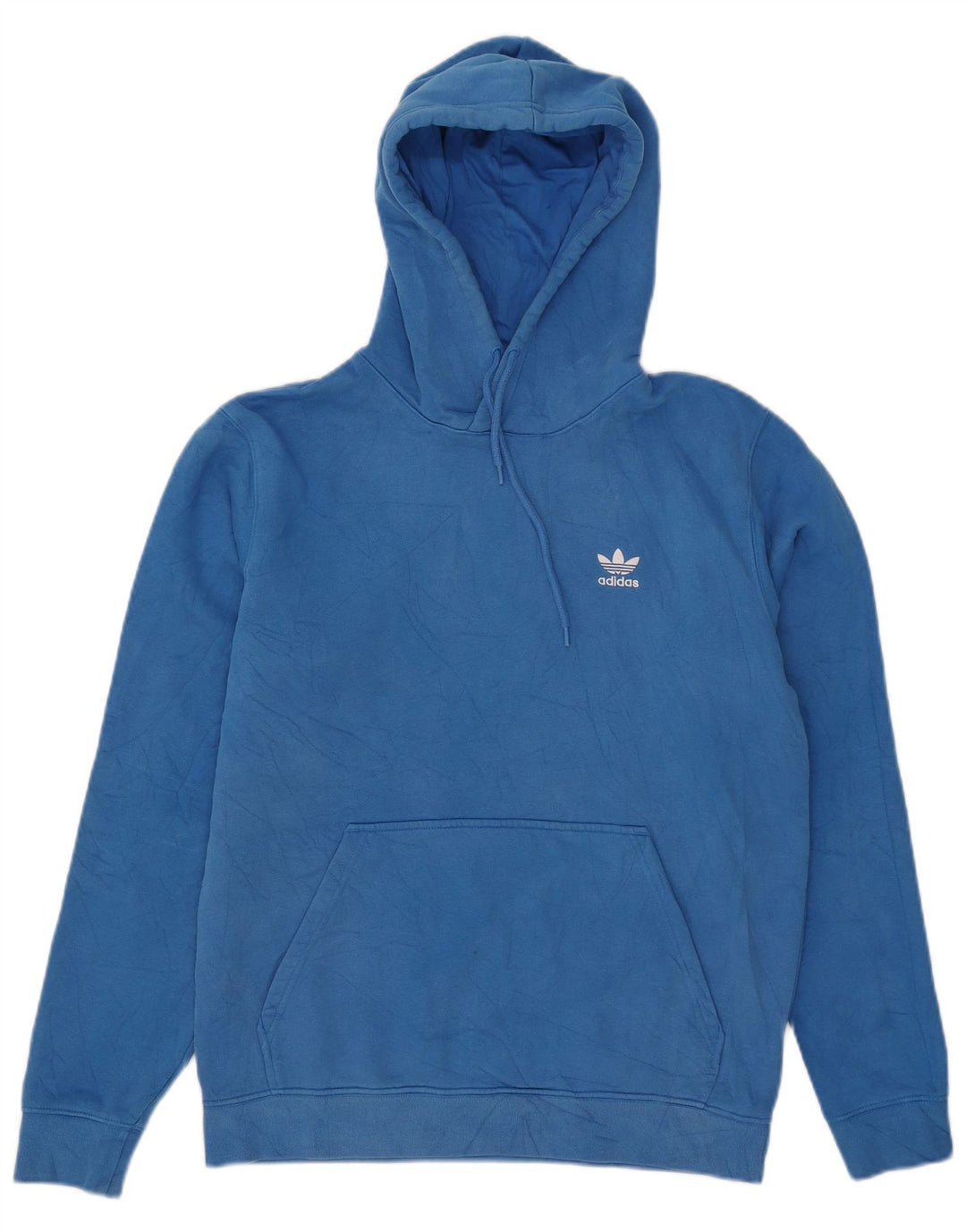 Adidas Herren Kapuzenpullover mittelblaue Baumwolle