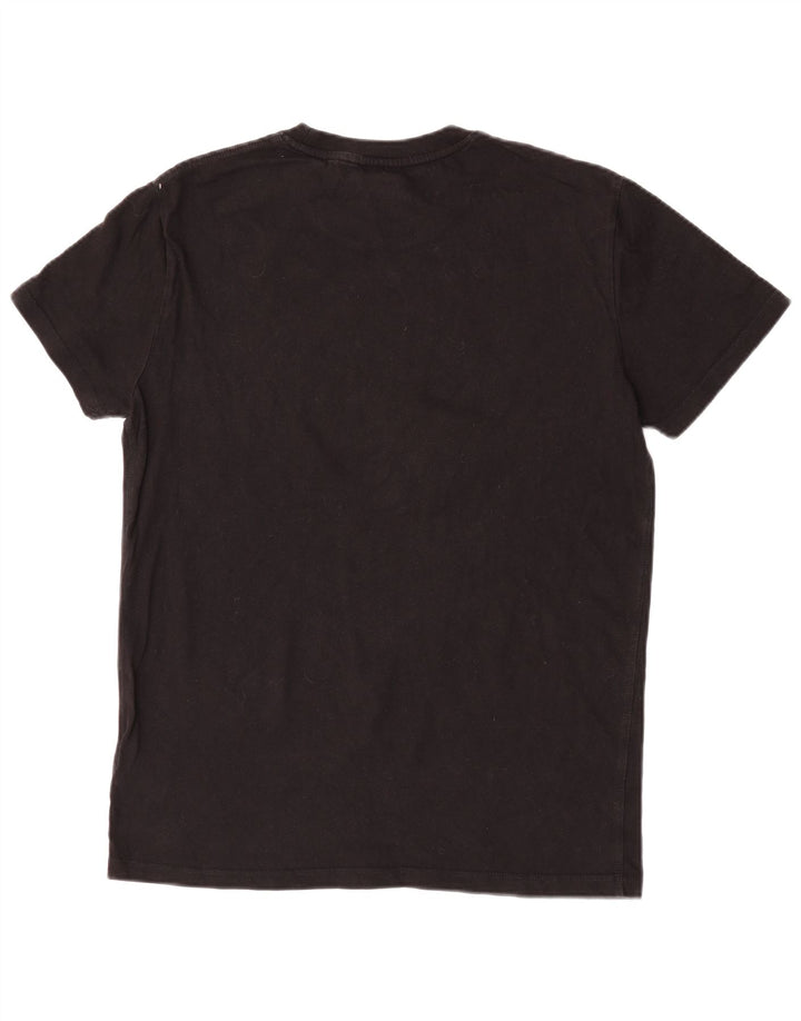 Superdry Herren Grafik-T-Shirt-Oberteil aus mittelschwarzer Baumwolle