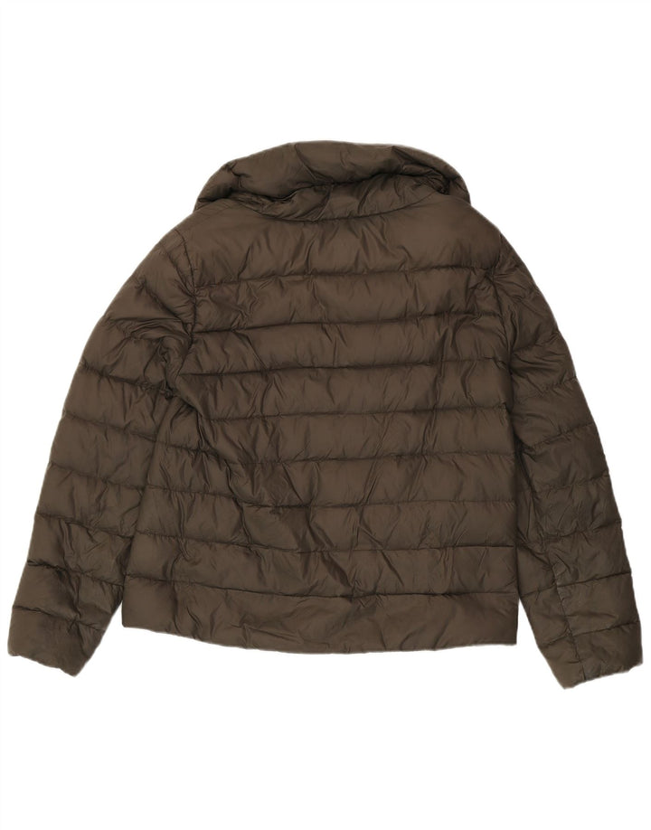 Zara Damen Wattierte Jacke UK 16 Large Khaki