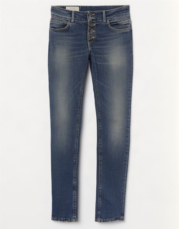 Dondup Damen Skinny Jeans W28 L31 Blaue Baumwolle