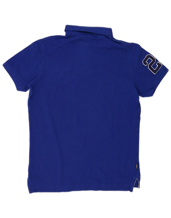 Superdry Herren-Poloshirt mit Grafik, groß, marineblau, Baumwolle
