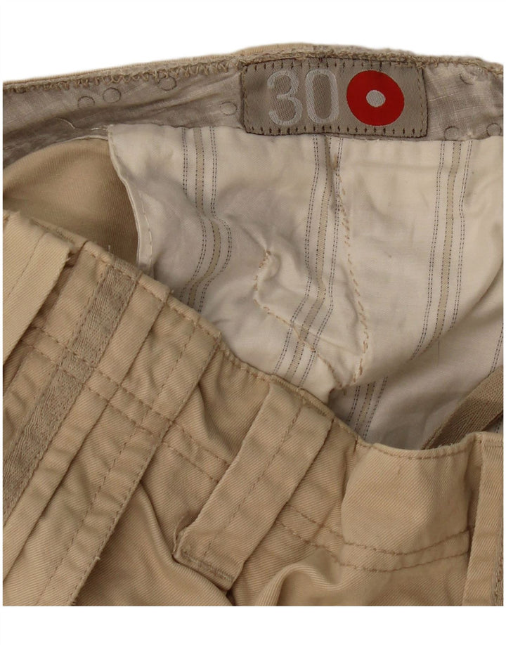 YES ZEE Mens Cargo Shorts W30 Medium Beige