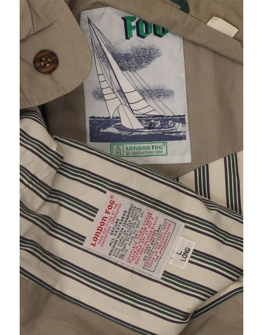 LONDON FOG Herren-Bomberjacke mit lockerer Passform, UK 40, Größe L, Grün