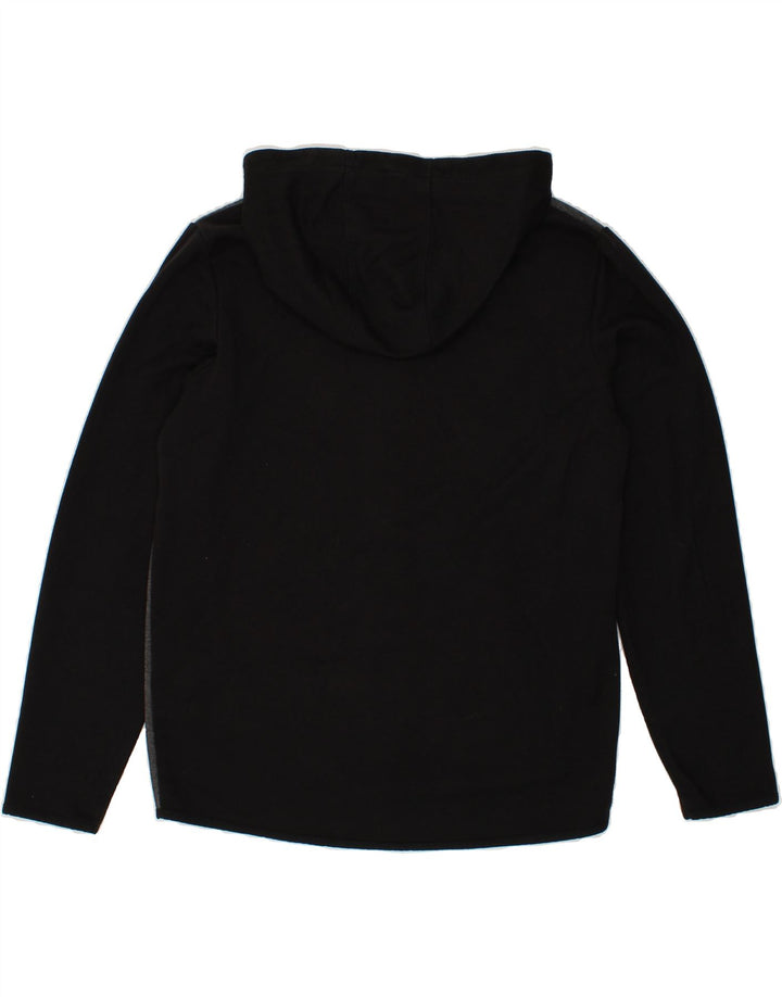 JACK & JONES Mens Zip Hoodie Sweater Large Black Polyester Vintage Jack & Jones and Second-Hand Jack & Jones from Messina Hembry 