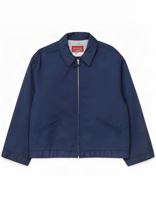 Vintage Damen Bomberjacke UK 14 Medium Marineblau