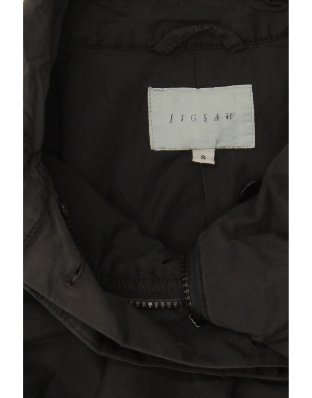 Jigsaw Damen Übergroße Windjacke UK 10 Small Schwarz