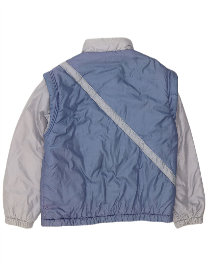 Brugi Herren-Windbreaker-Jacke IT 52 XL, blaues Colourblock-Polyester