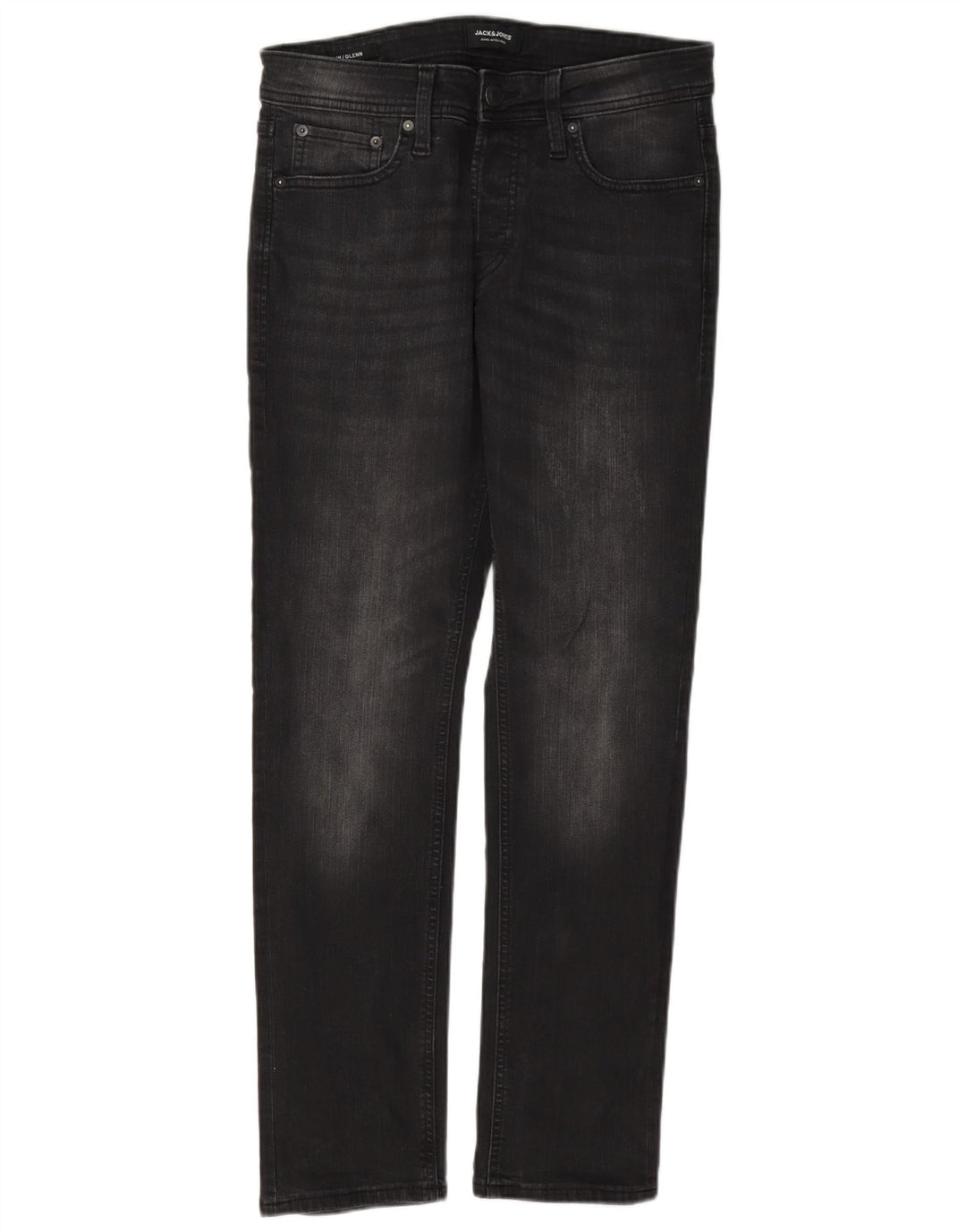 Jack & Jones Herren GLENN Slim Jeans W30 L32 Schwarze Baumwolle
