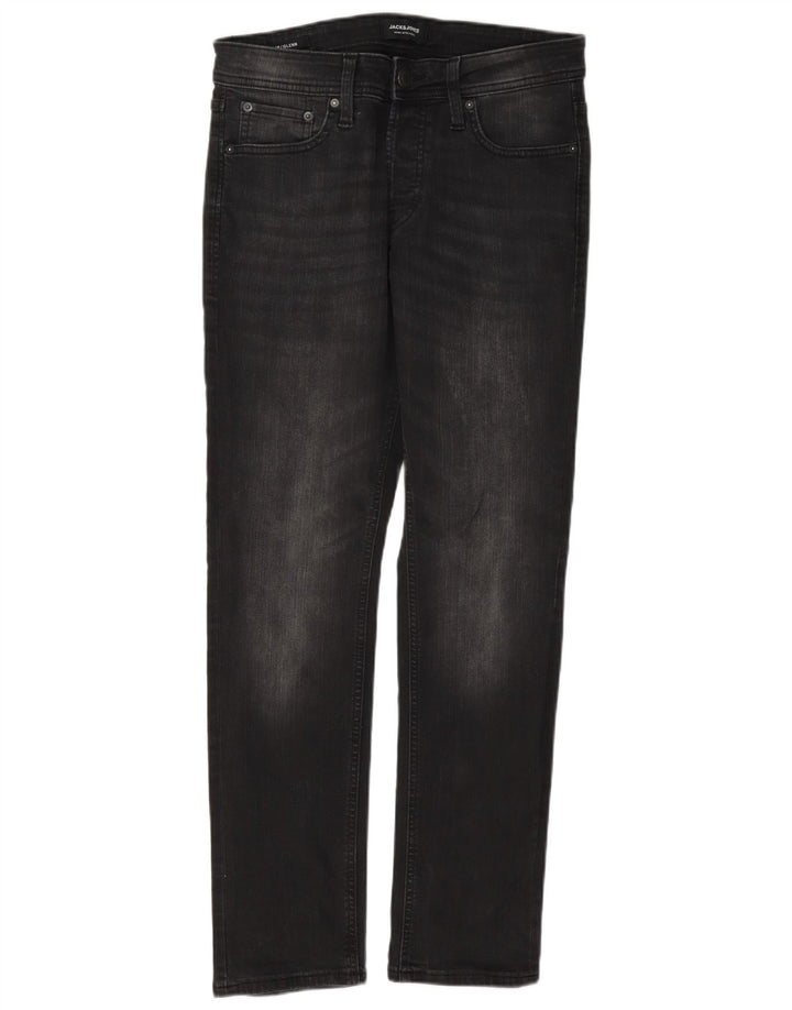 Jack & Jones Herren GLENN Slim Jeans W30 L32 Schwarze Baumwolle