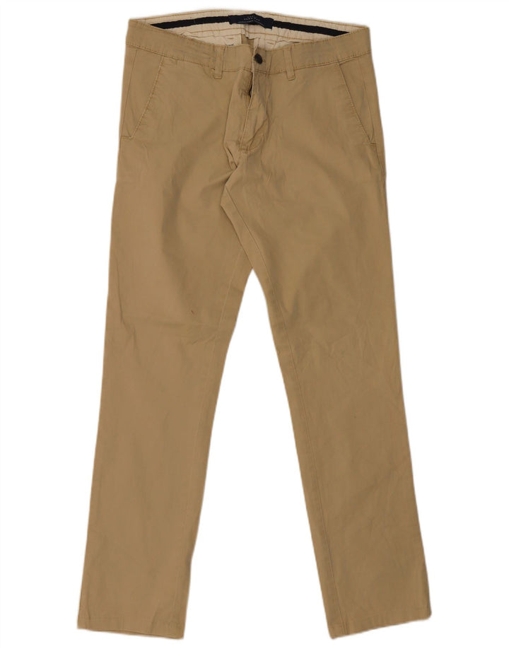 Zara Slim Chino-Hose für Herren, EU 40, M, W34, L32, Beige