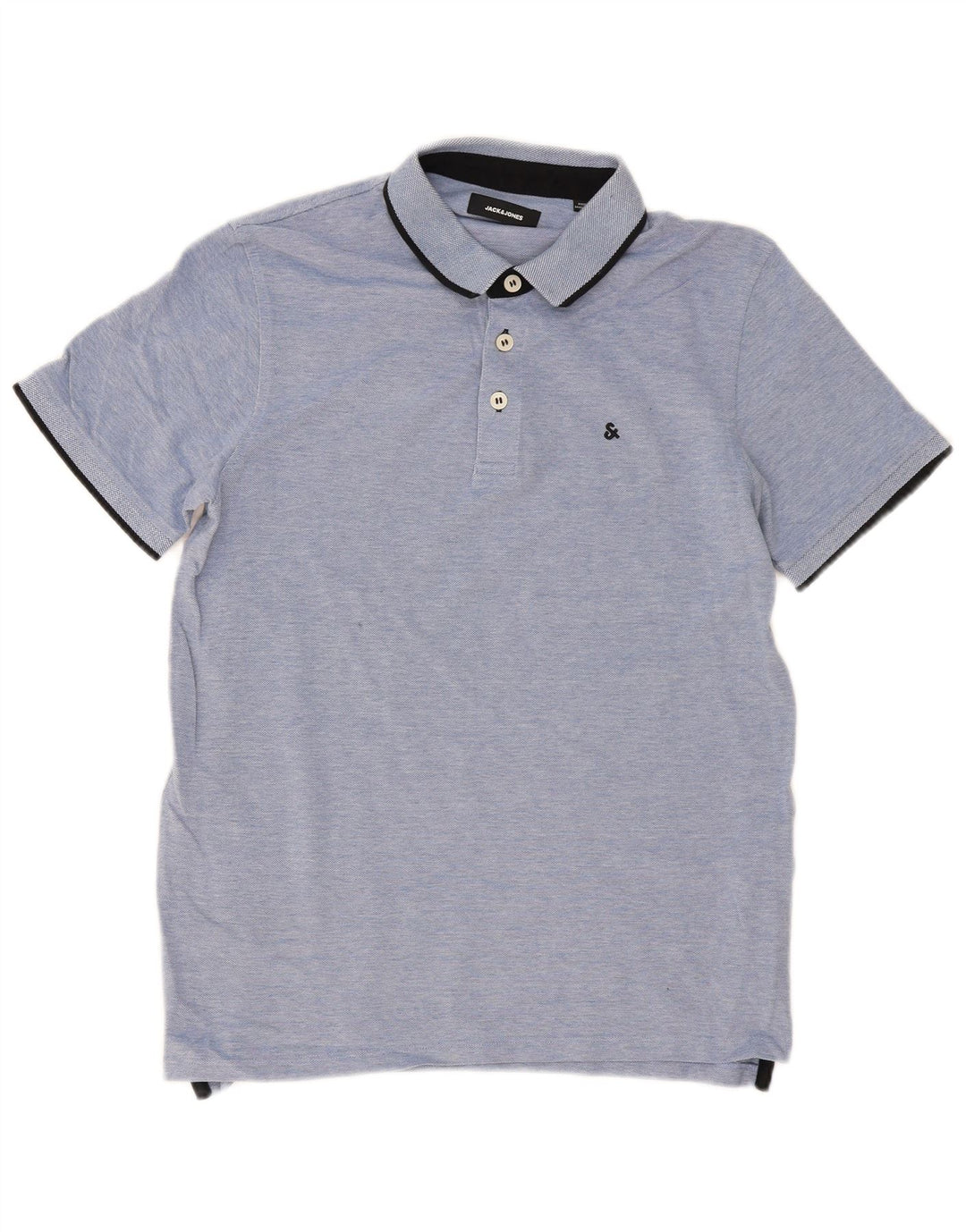Jack & Jones Herren-Poloshirt, groß, blau gefleckte Baumwolle