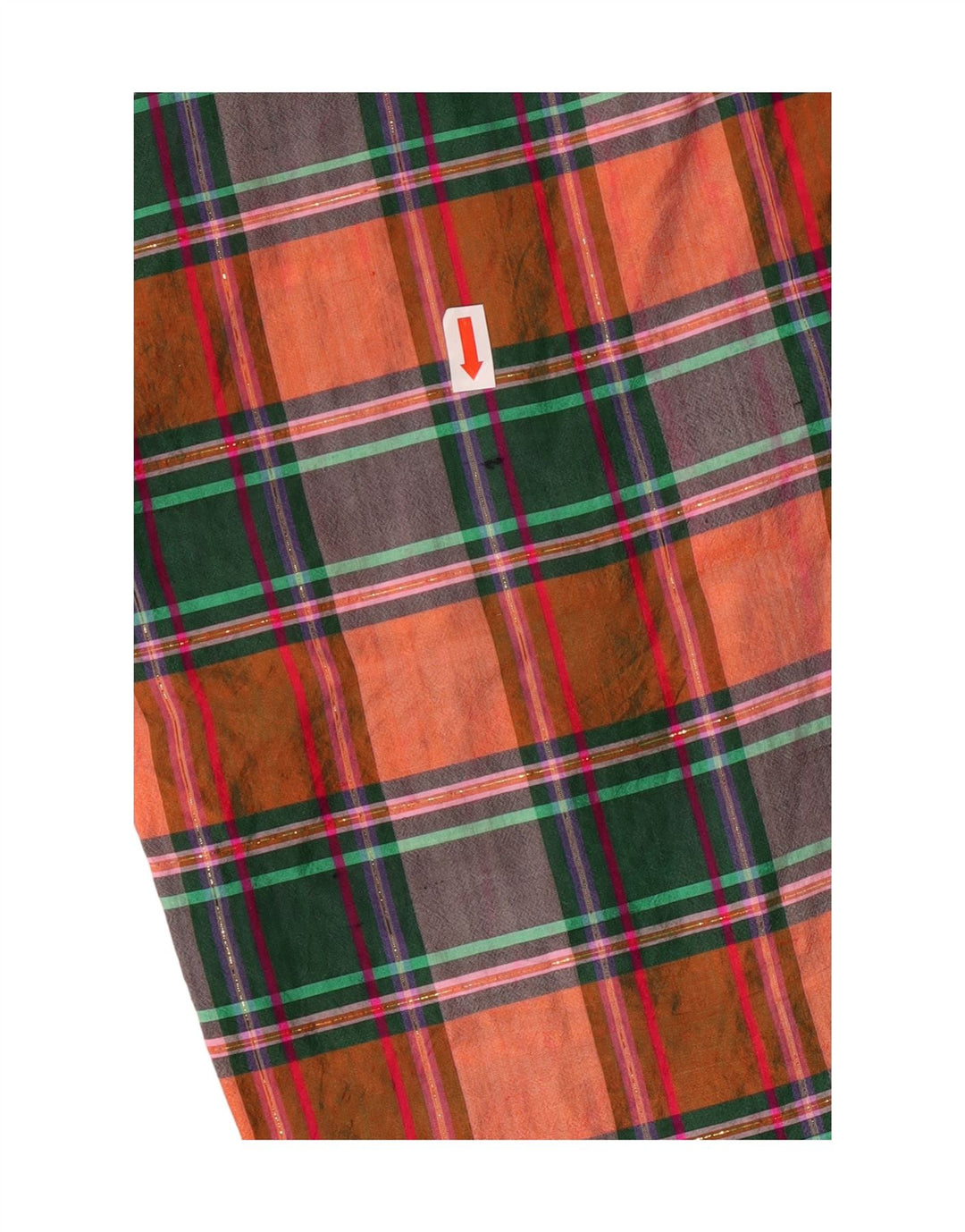 VINTAGE Womens Chino Trousers IT 40 Small W24 L28 Multicoloured Check