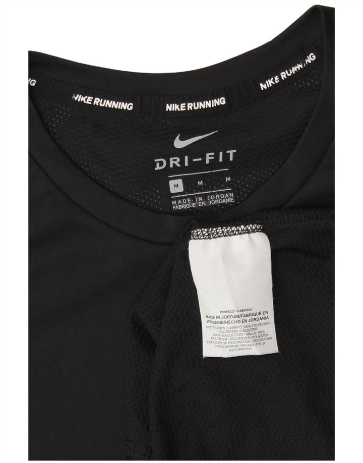 Nike Herren Dri Fit T-Shirt Top Medium Schwarz Polyester