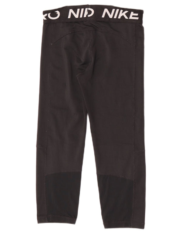 Nike Dri Fit Graphic Capri-Leggings für Mädchen, 12–13 Jahre, Größe L, Schwarz, Polyester