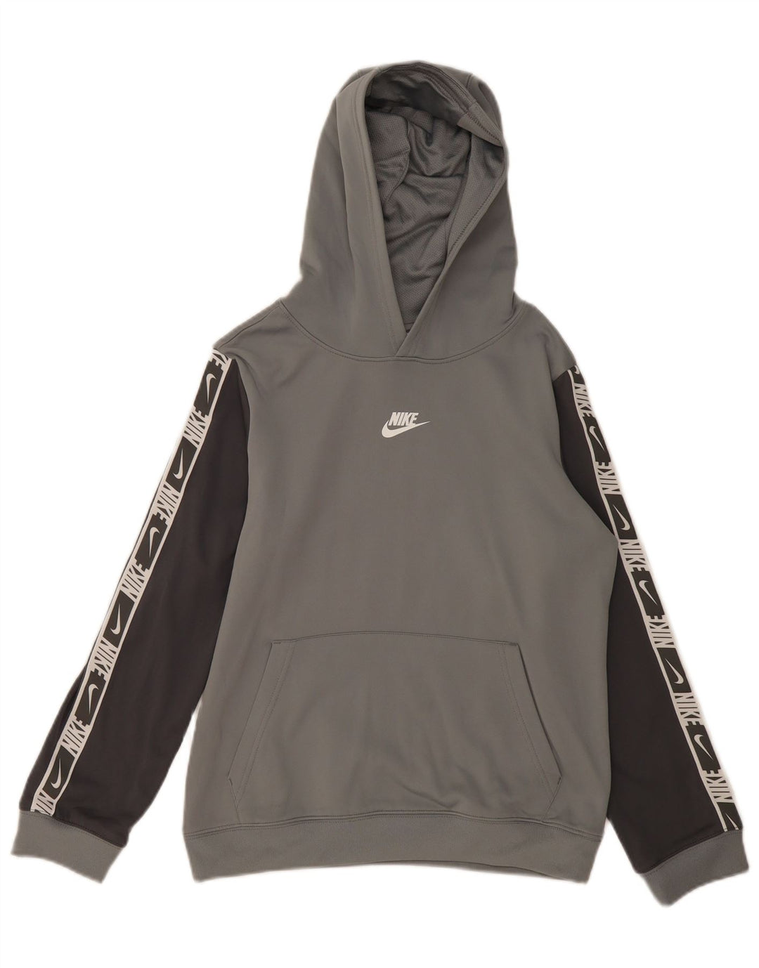 NIKE Dri Fit Graphic Kapuzenpullover für Jungen, 13–14 Jahre, Grau, Farbblock