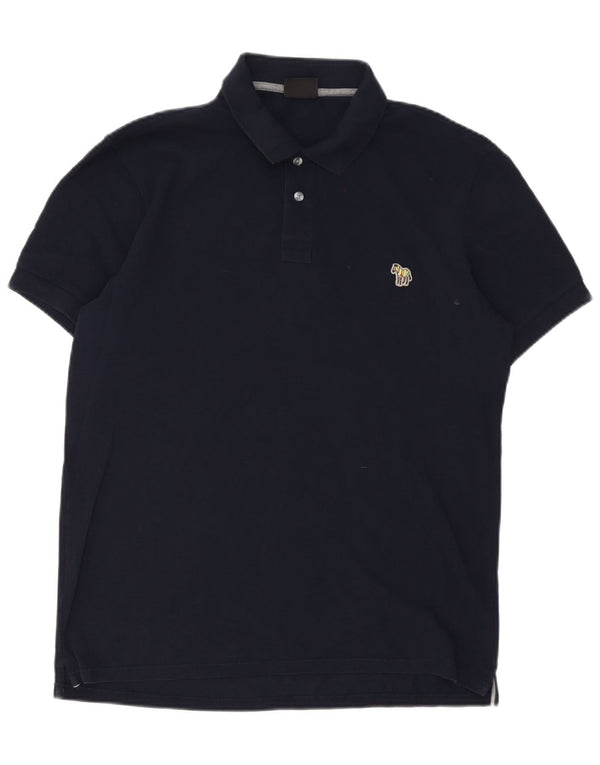 Paul Smith Herren-Poloshirt, mittelmarineblaue Baumwolle