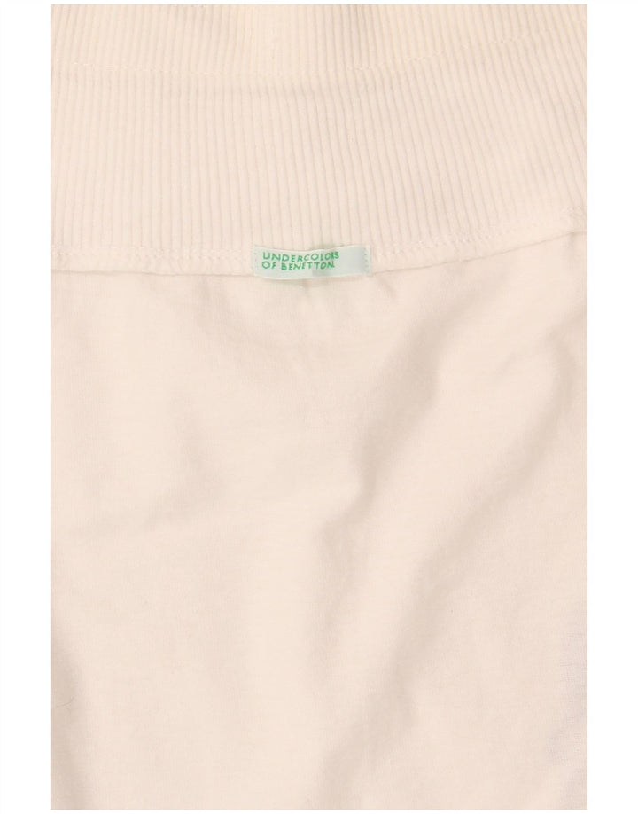 BENETTON Grafik-Mini-Tennisrock für Damen, UK 12, mittelweiß, geblümt