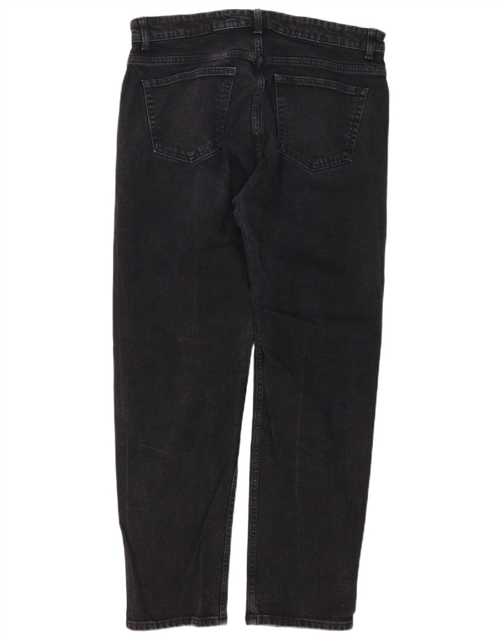 Zara Herren Straight Jeans EU 44 XL W34 L30 Schwarz