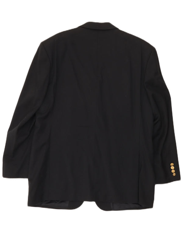 Yves Saint Laurent Herren 3-Knopf-Blazerjacke UK 42 XL Marineblaue Schurwolle