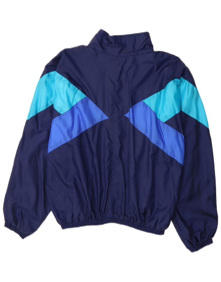 PUMA Herren-Trainingsanzug, Top-Jacke, 2XL, Marineblau, Colourblock-Baumwolle