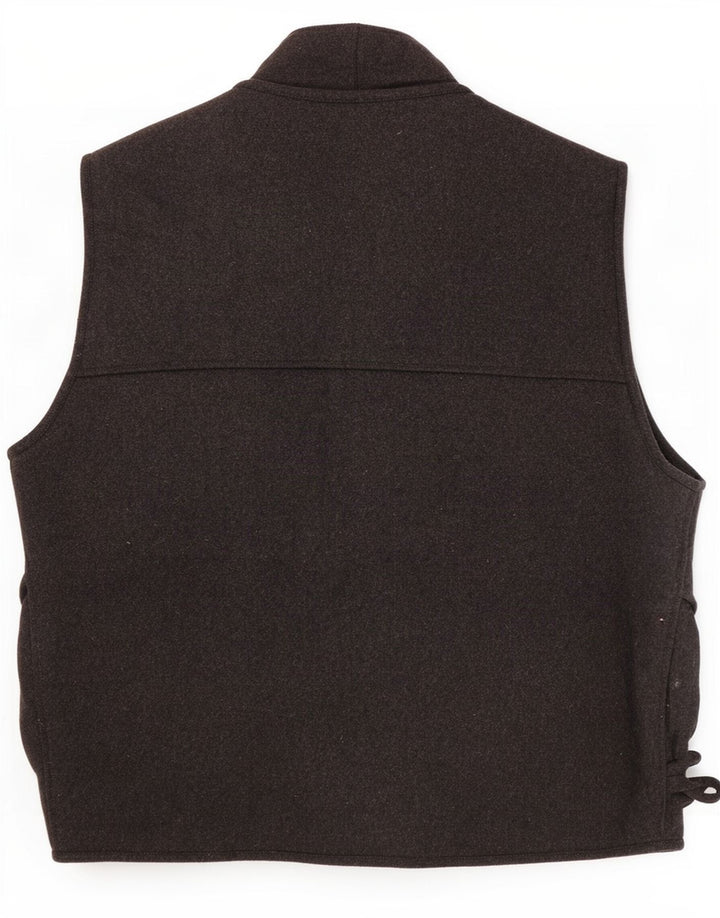 James Dillon Herren Utility Gilet UK 38 Mittelgraues Nylon