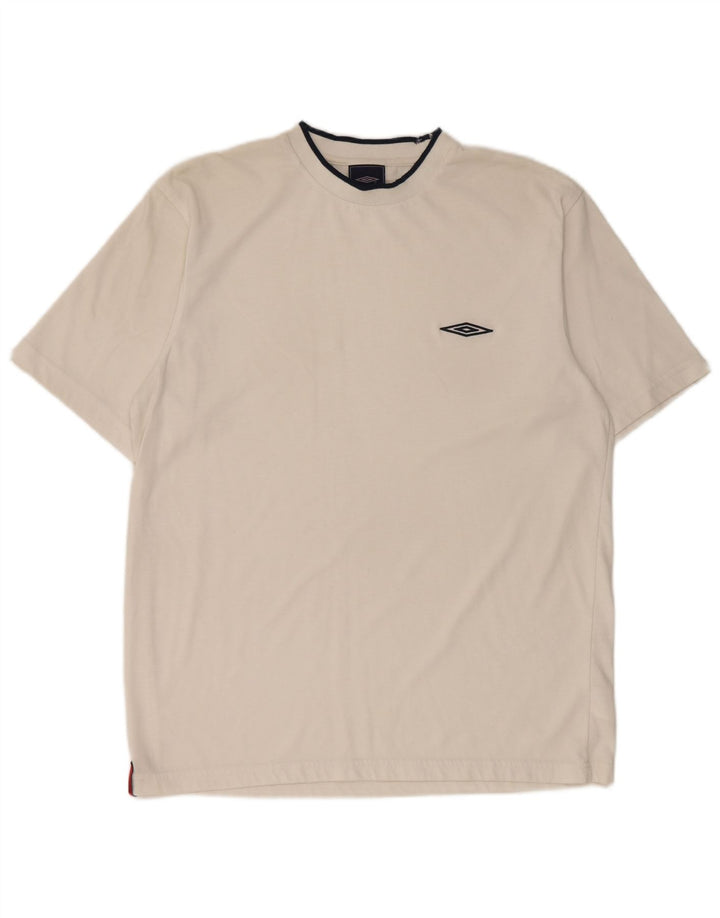 Umbro Herren T-Shirt Top Large Weiß Polyester