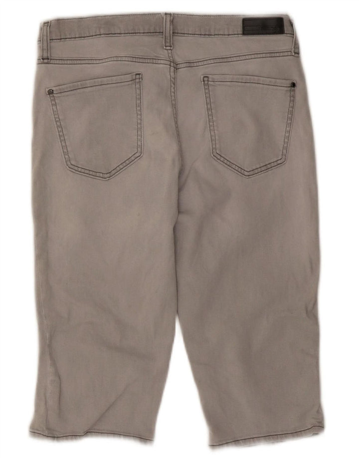 DKNY Damen Jeansshorts US 10 Large W27 Graue Baumwolle