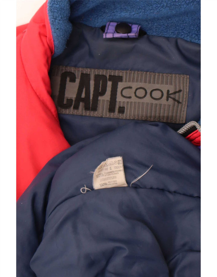 Capt. Cook Herren-Skijacke mit Grafik, UK 40, Größe L, Rot, Colourblock-Polyamid