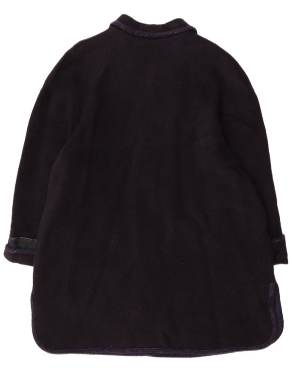 Vintage Damen Mantel UK 20 2XL Marineblaue Wolle