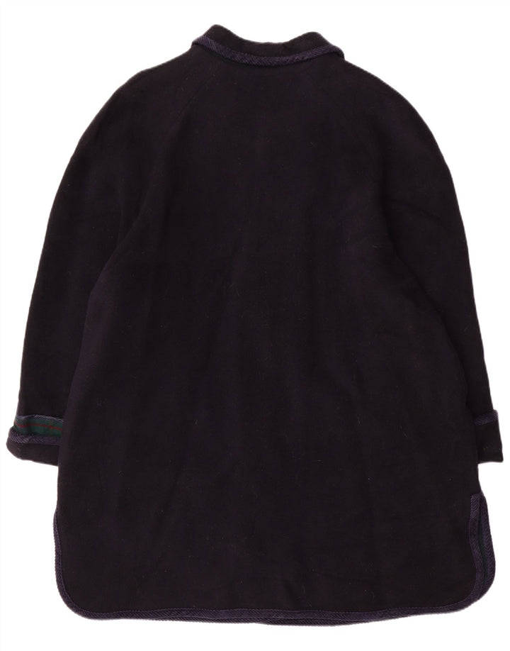 Vintage Damen Mantel UK 20 2XL Marineblaue Wolle