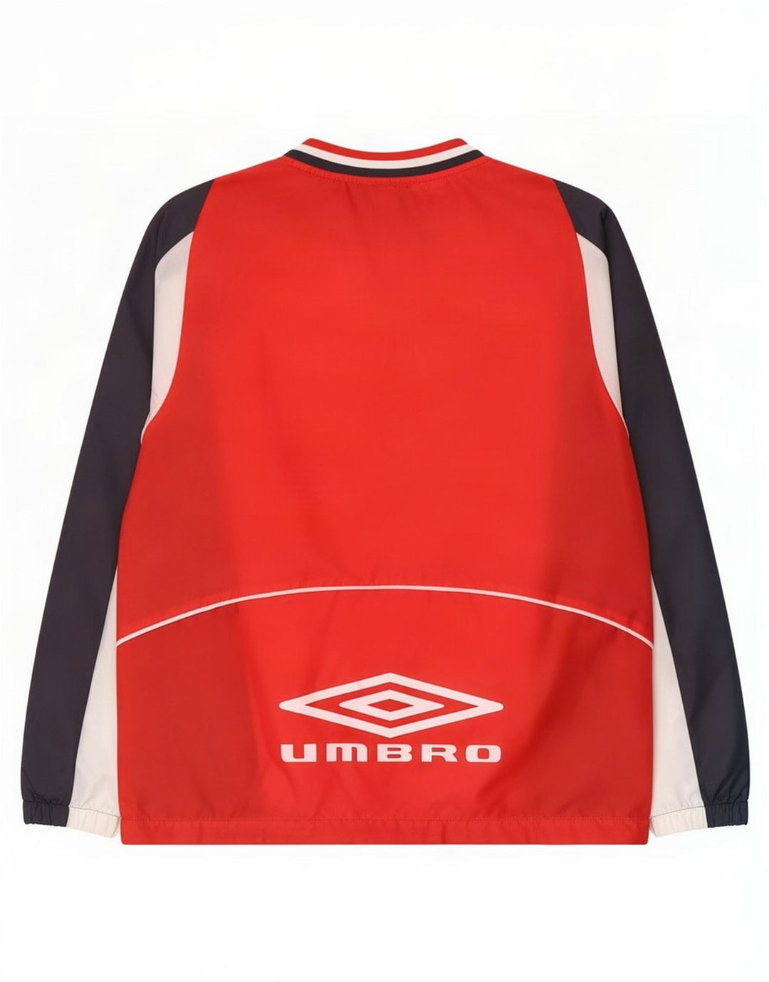 Umbro Herren-Pullover-Trainingsanzug, Oberteil, Jacke, klein, rot, Farbblock-Polyester