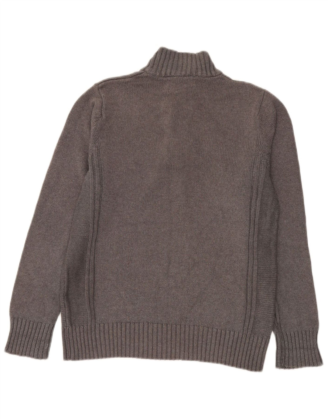 Marks & Spencer Herren Blauer Harbour-Pullover mit Knopfkragen, Größe S, Grau