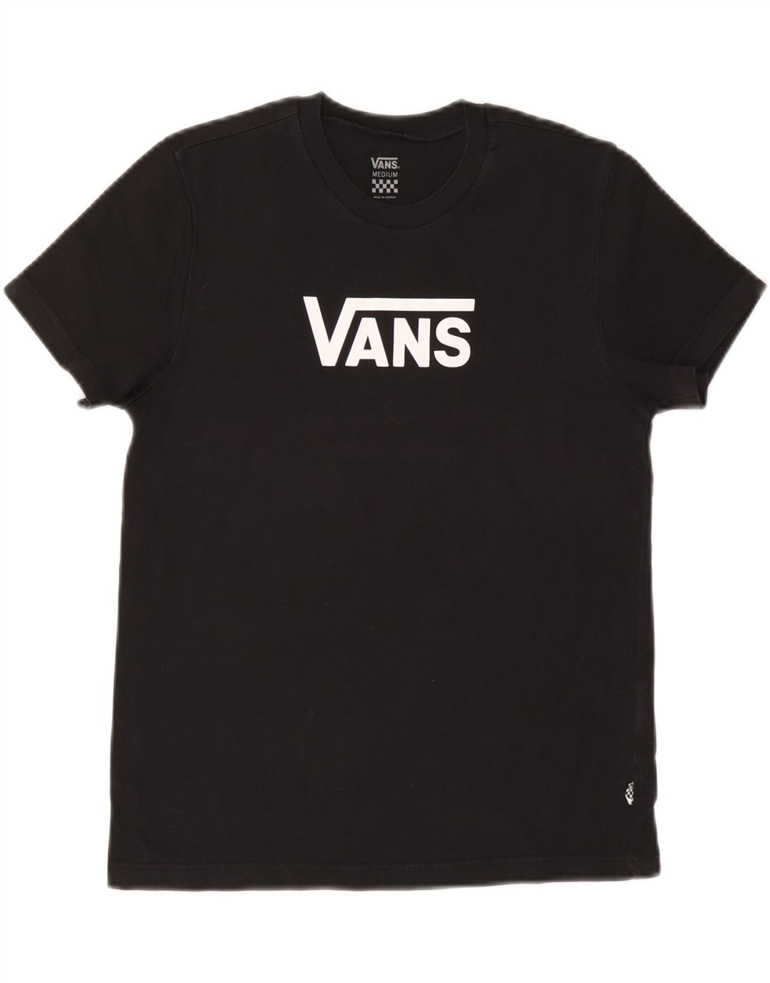 Vans Damen Grafik-T-Shirt-Oberteil UK 12 Medium Schwarz