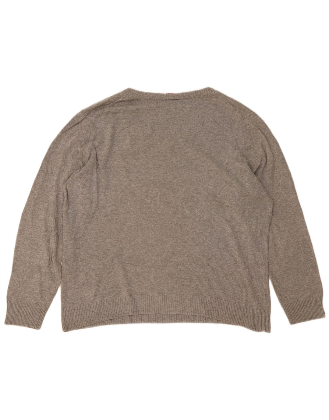 Puma Herren-Pullover mit V-Ausschnitt, XL, graue Baumwolle
