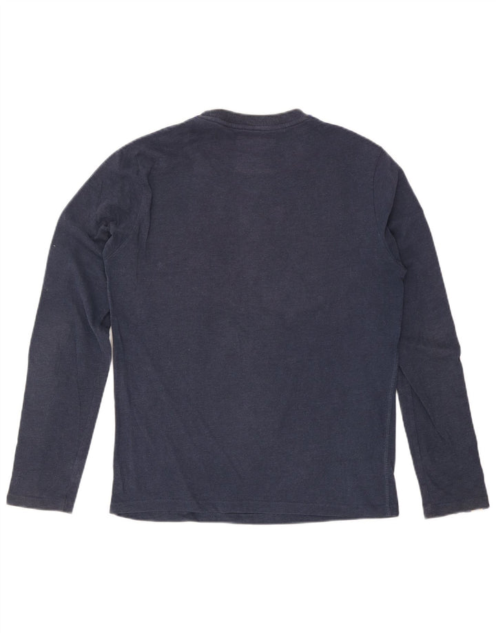 Superdry Herren Grafik T-Shirt Langarm Mittel Marineblau