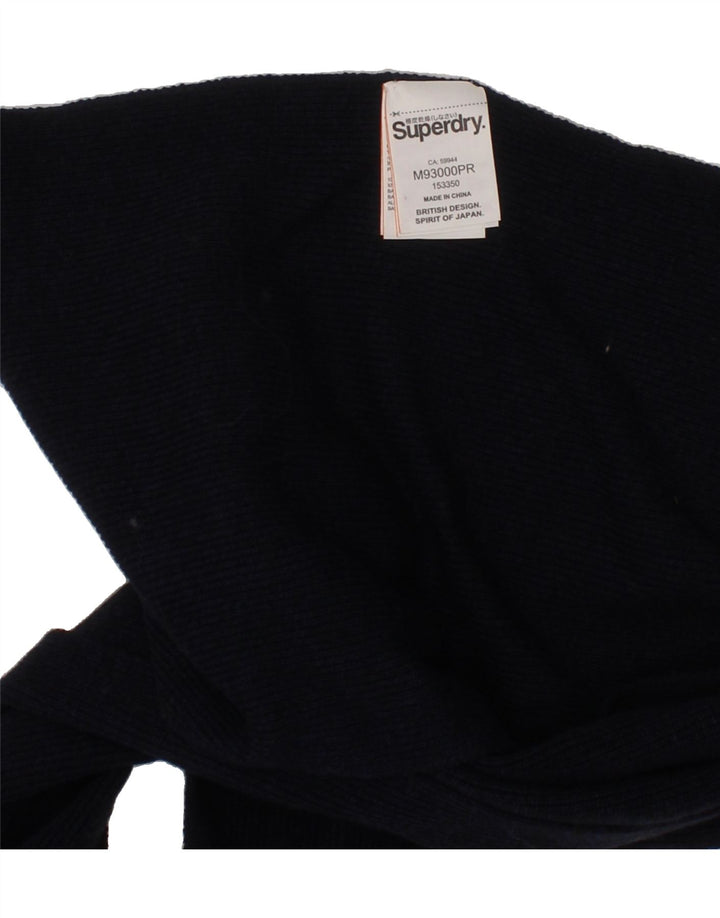 SUPERDRY Mens Rectangle Scarf One Size Black Cotton Winter Vintage Superdry and Second-Hand Superdry from Messina Hembry 