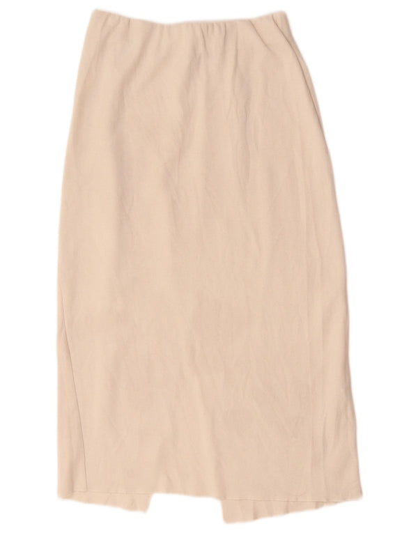 Zara Damen-Midirock mit hoher Taille, mittelgroß, W28, aus weißer Baumwolle