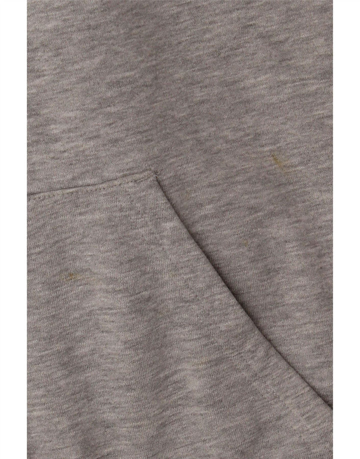 Adidas Herren-Kapuzenpullover mit Reißverschluss, groß, grau gefleckte Baumwolle