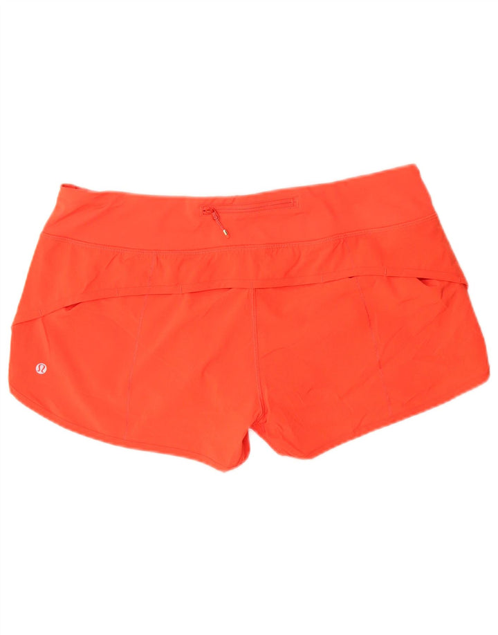 Lululemon Damen Sportshorts US 10 Large Orange Polyester