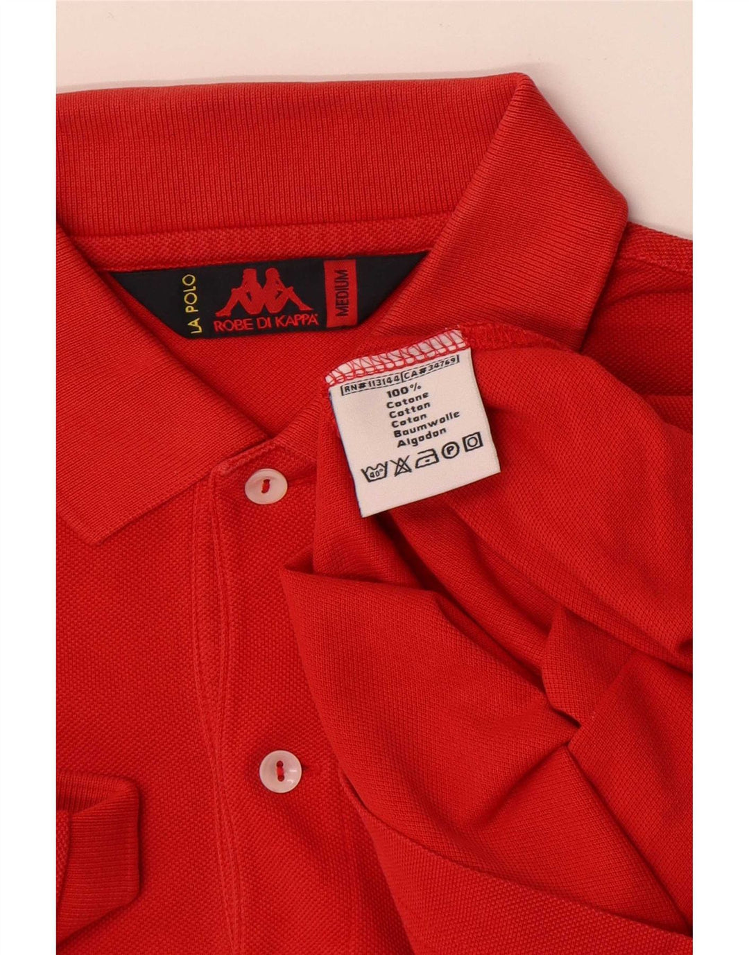Kappa Herren-Poloshirt aus mittelroter Baumwolle