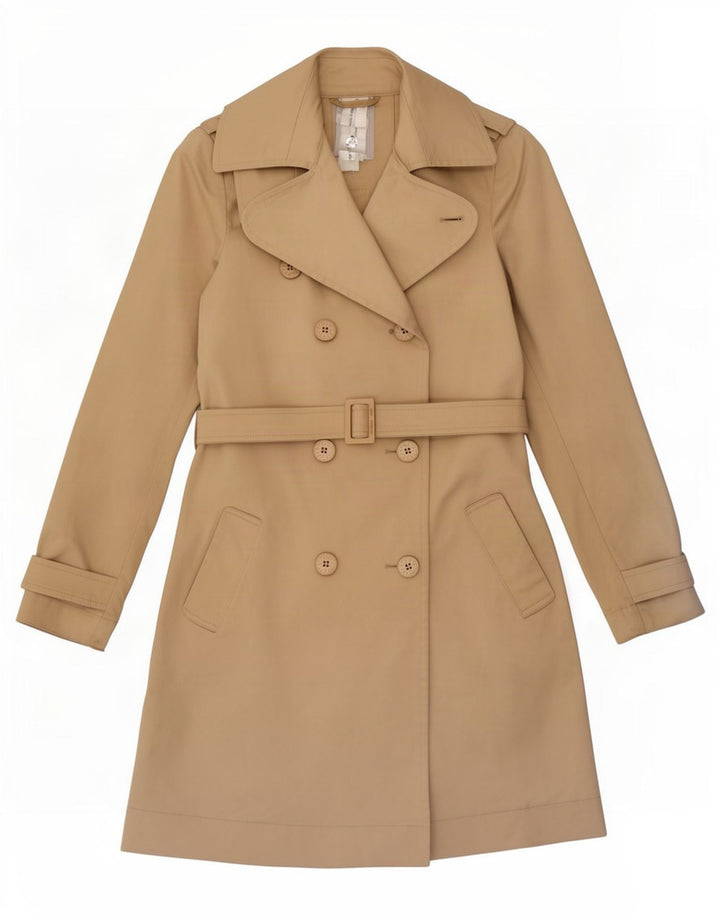 Patrizia Pepe Damen Trenchcoat IT 44 Mittelbeige Baumwolle