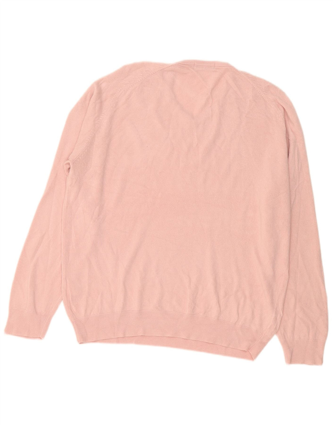 Marks & Spencer Herren-Pullover mit V-Ausschnitt, XL, rosa Acryl
