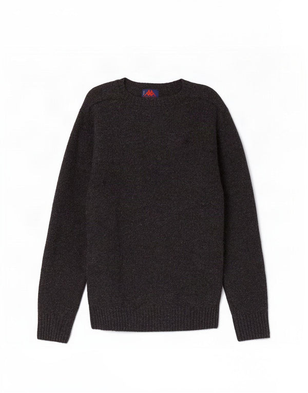 Kappa Herren-Pullover mit Rundhalsausschnitt, große graue Wolle